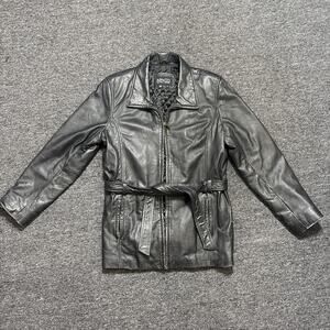 Vintage new york company leather coat
